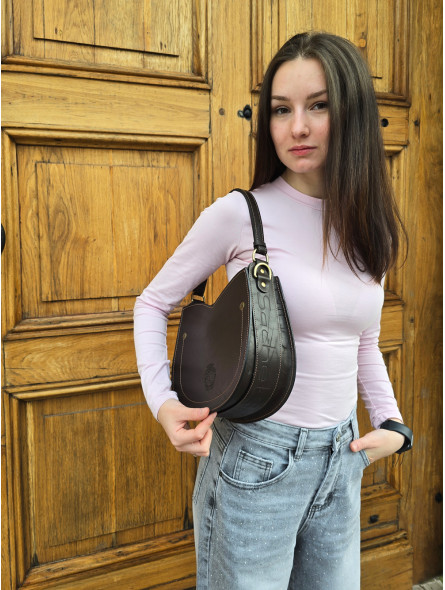 СУМКА КОЖАНАЯ Тюльпан (коричневая)